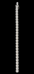 Silver Lab Grown Diamond Silver Bracelet-7.50 CTW