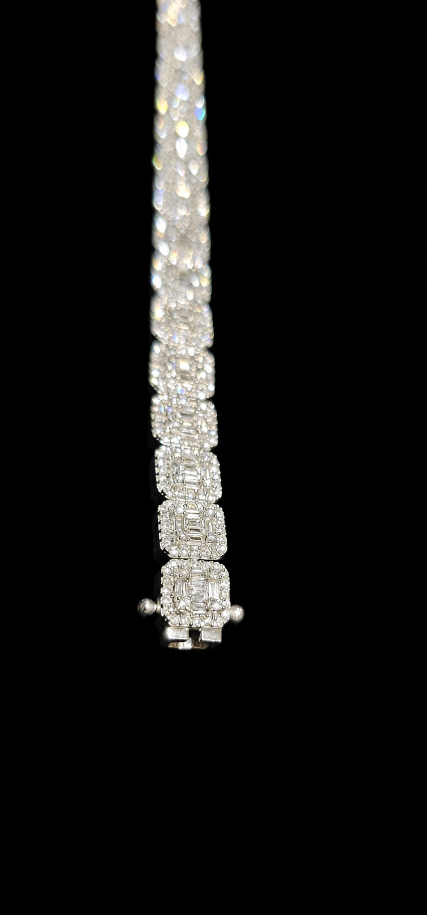 Silver Lab Grown Diamond Silver Bracelet-7.50 CTW