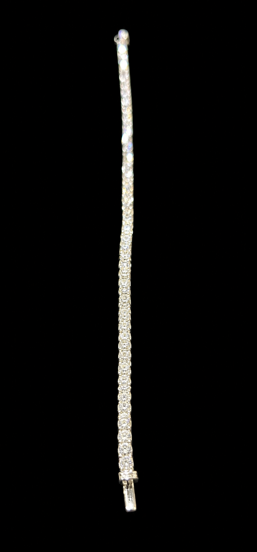 14KT Gold Round-Cut Lab-Grown Diamond Tennis Bracelet-5.45 CTW