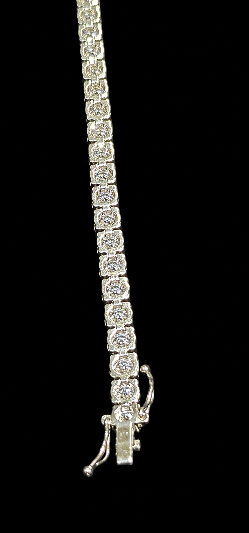 Silver Lab Grown Diamond Tennis Bracelet-19 CTW