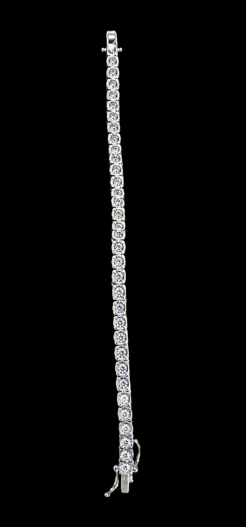 Silver Lab Grown Diamond Tennis Bracelet-19 CTW