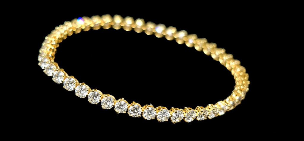 14KT Gold Lab Grown Round Diamond Tennis Bracelet – 5 CTW