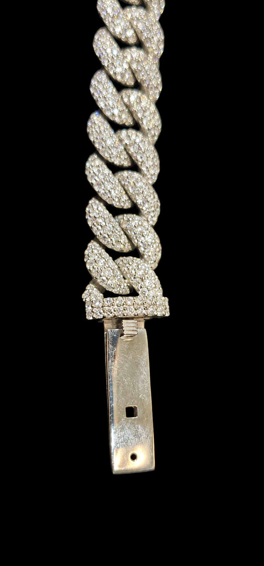 Silver Lab Grown Diamond Miami Cuban Bracelet-13.04 CTW