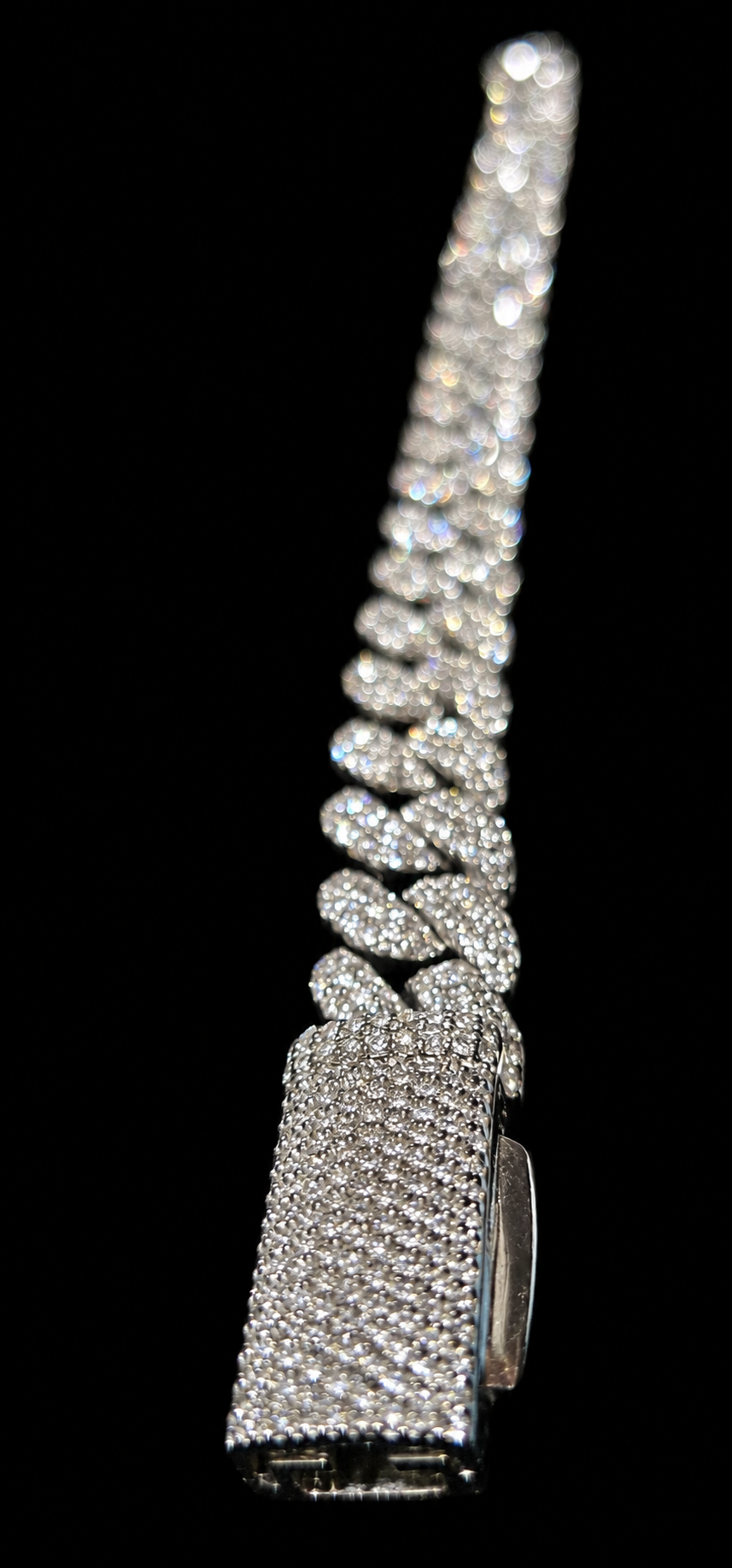 Silver Lab Grown Diamond Miami Cuban Bracelet-13.04 CTW