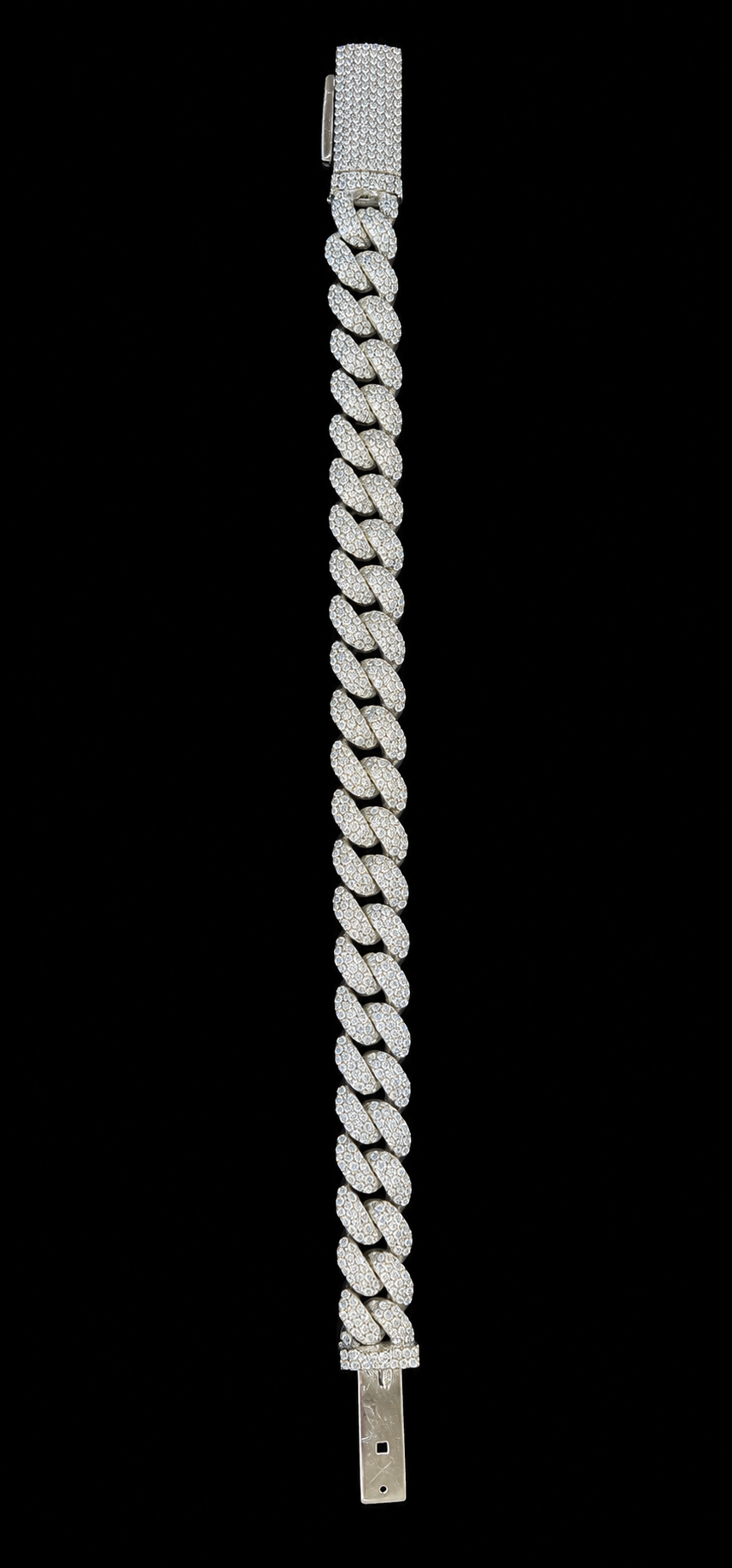 Silver Lab Grown Diamond Miami Cuban Bracelet-13.04 CTW
