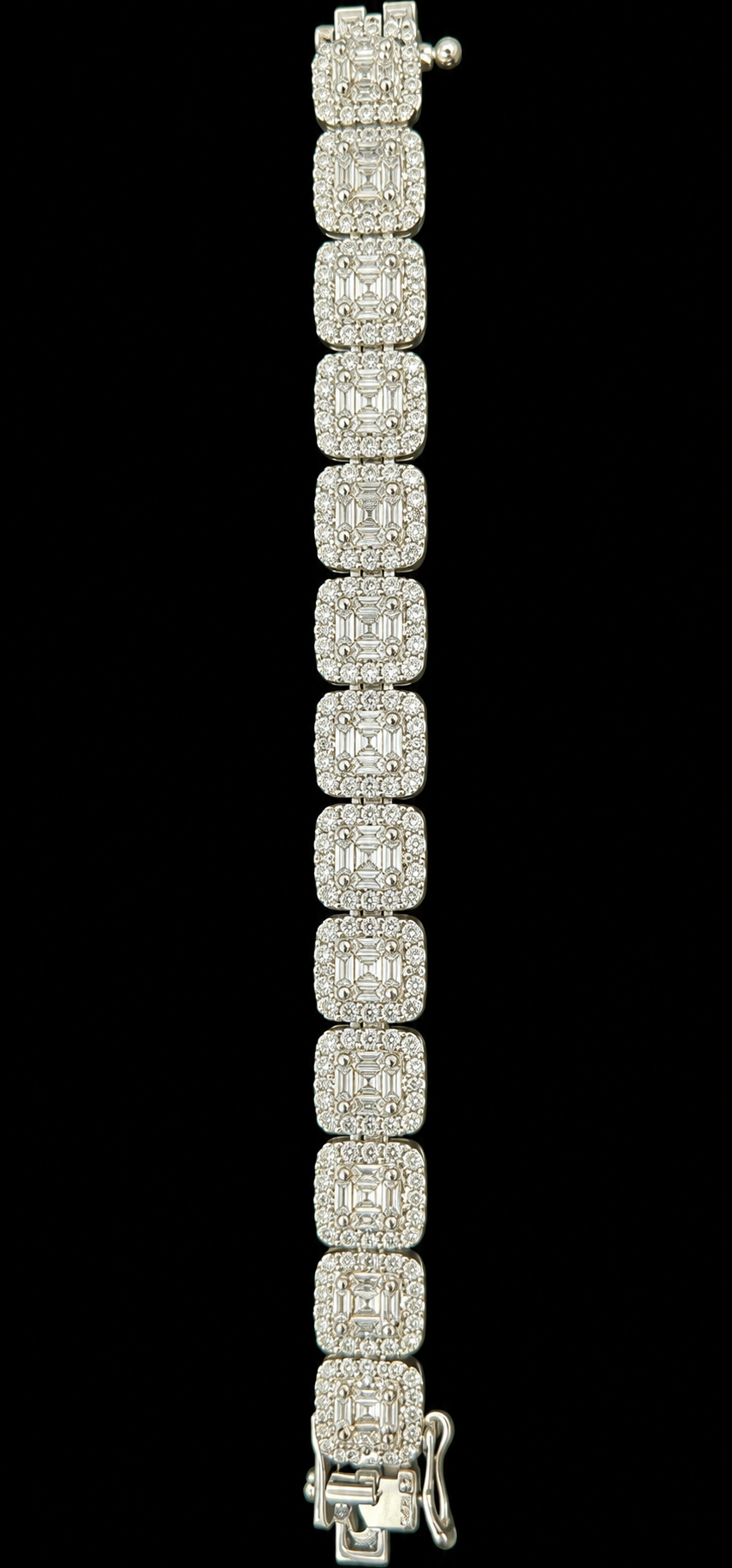 Silver Lab Grown Diamond Silver Bracelet-7.50 CTW