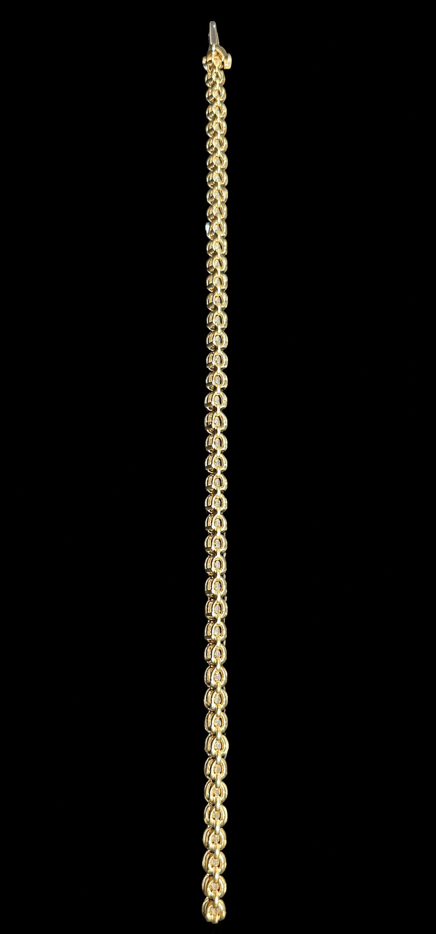 14KT Gold Lab Grown Diamond Round Cut Bracelet-4CTW