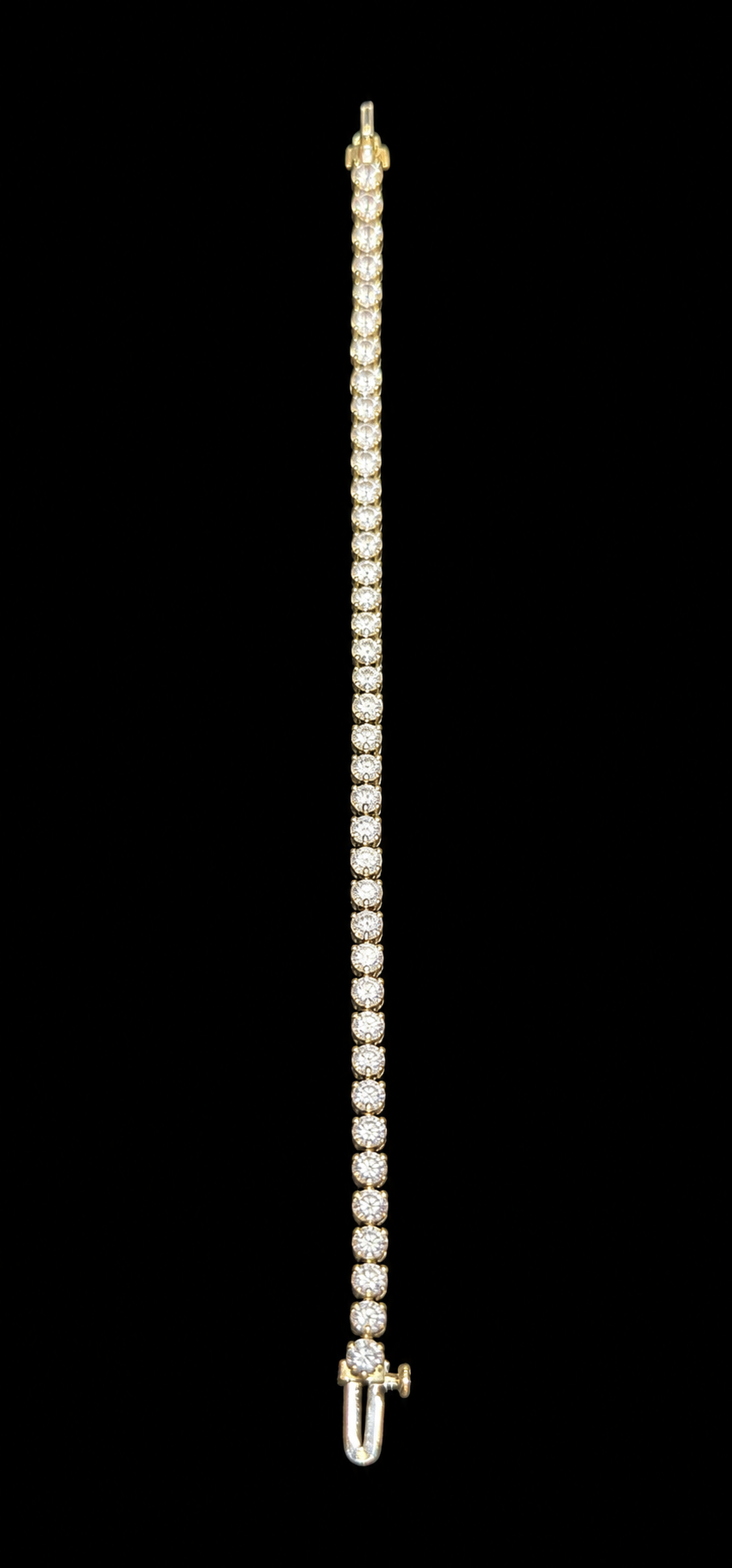 14KT Gold Lab Grown Diamond Round Cut Bracelet-4CTW
