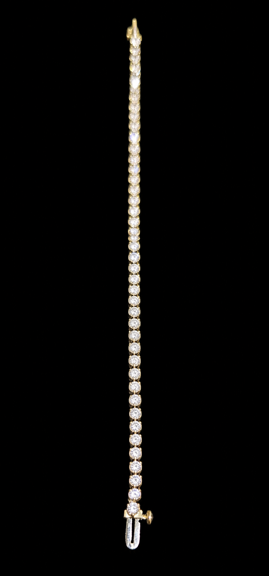 14KT Gold Lab Grown Diamond Round Cut Bracelet-4CTW
