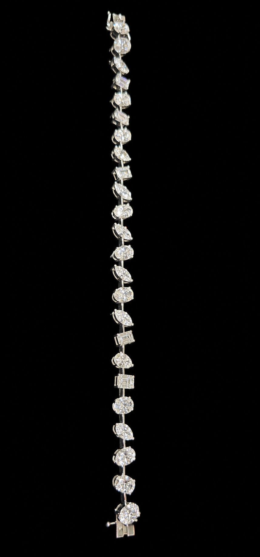 14KT Gold Lab Grown Diamond Fancy Cut Bracelet-10.05 CTW
