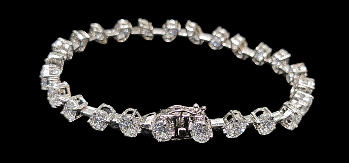 14KT Gold Lab Grown Diamond Fancy Cut Bracelet-10.05 CTW