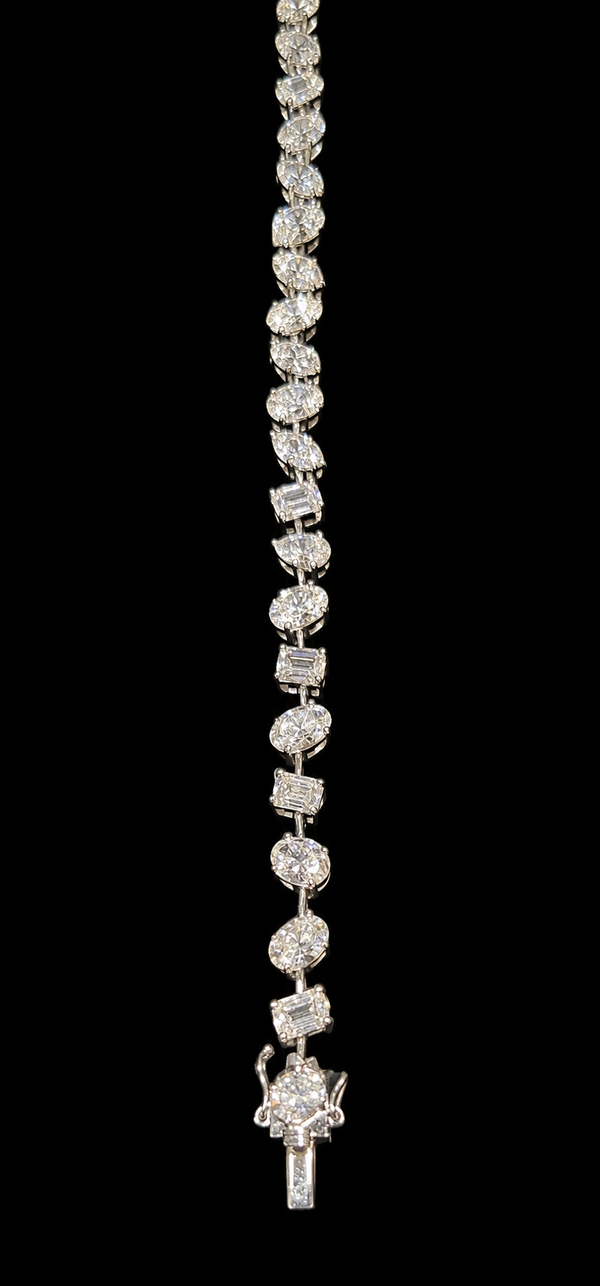 14KT Gold Lab Grown Diamond Fancy Cut Bracelet-10.05 CTW