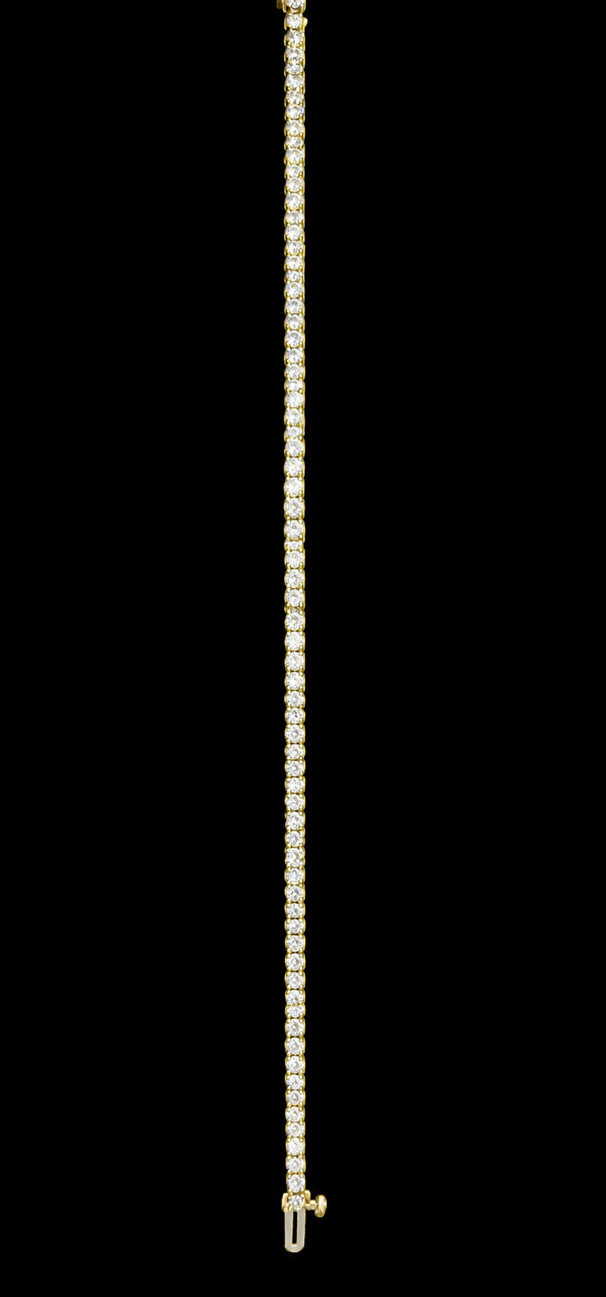 14KT Gold Lab Grown Diamond Round Cut Bracelet-2.97CTW