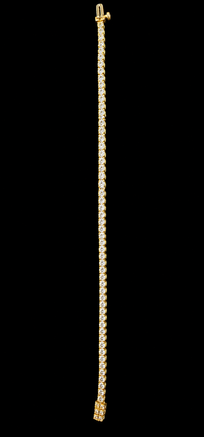 14KT Gold Lab Grown Diamond Round Cut Bracelet-2.97CTW