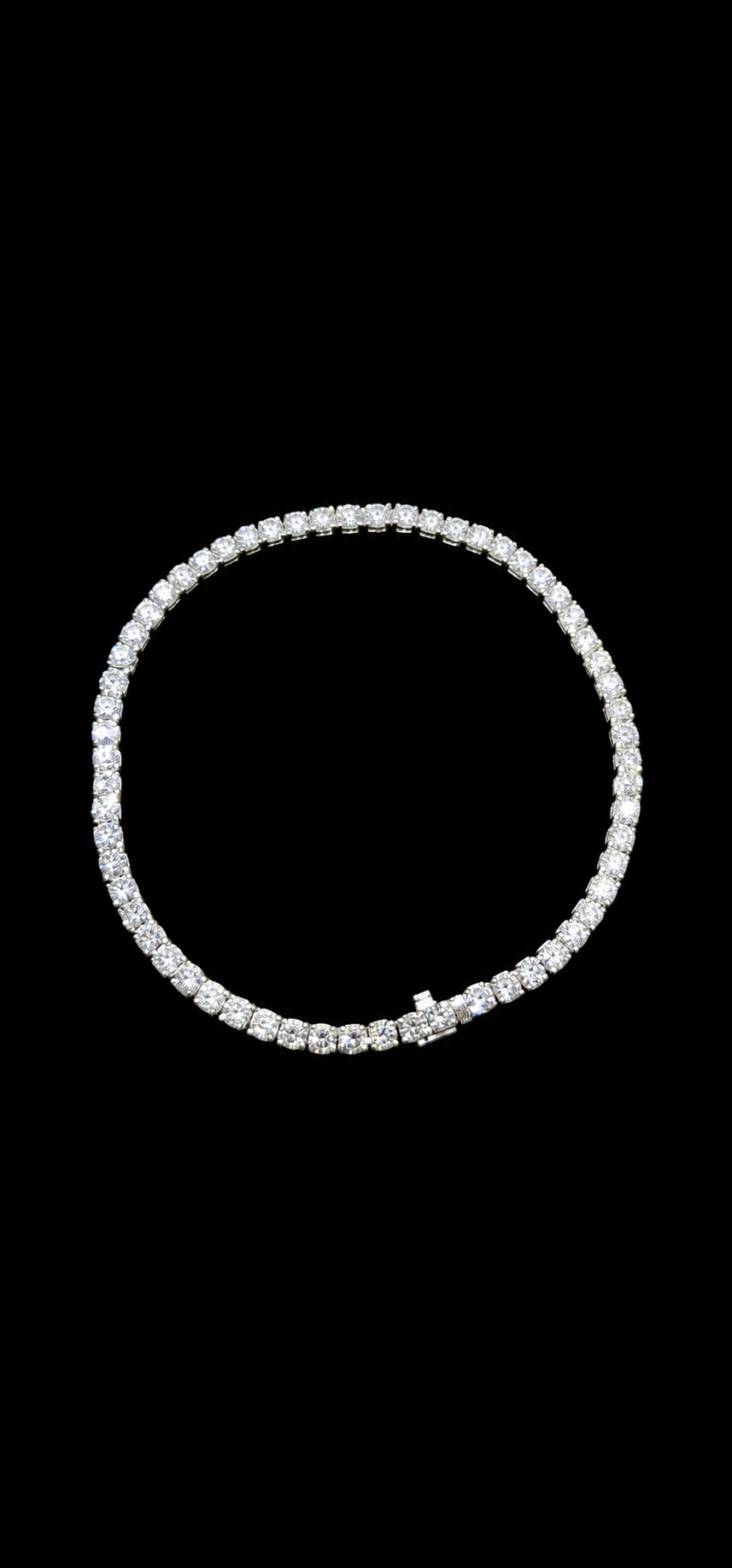 14KT Gold Round-Cut Lab-Grown Diamond Tennis Bracelet-5.45 CTW