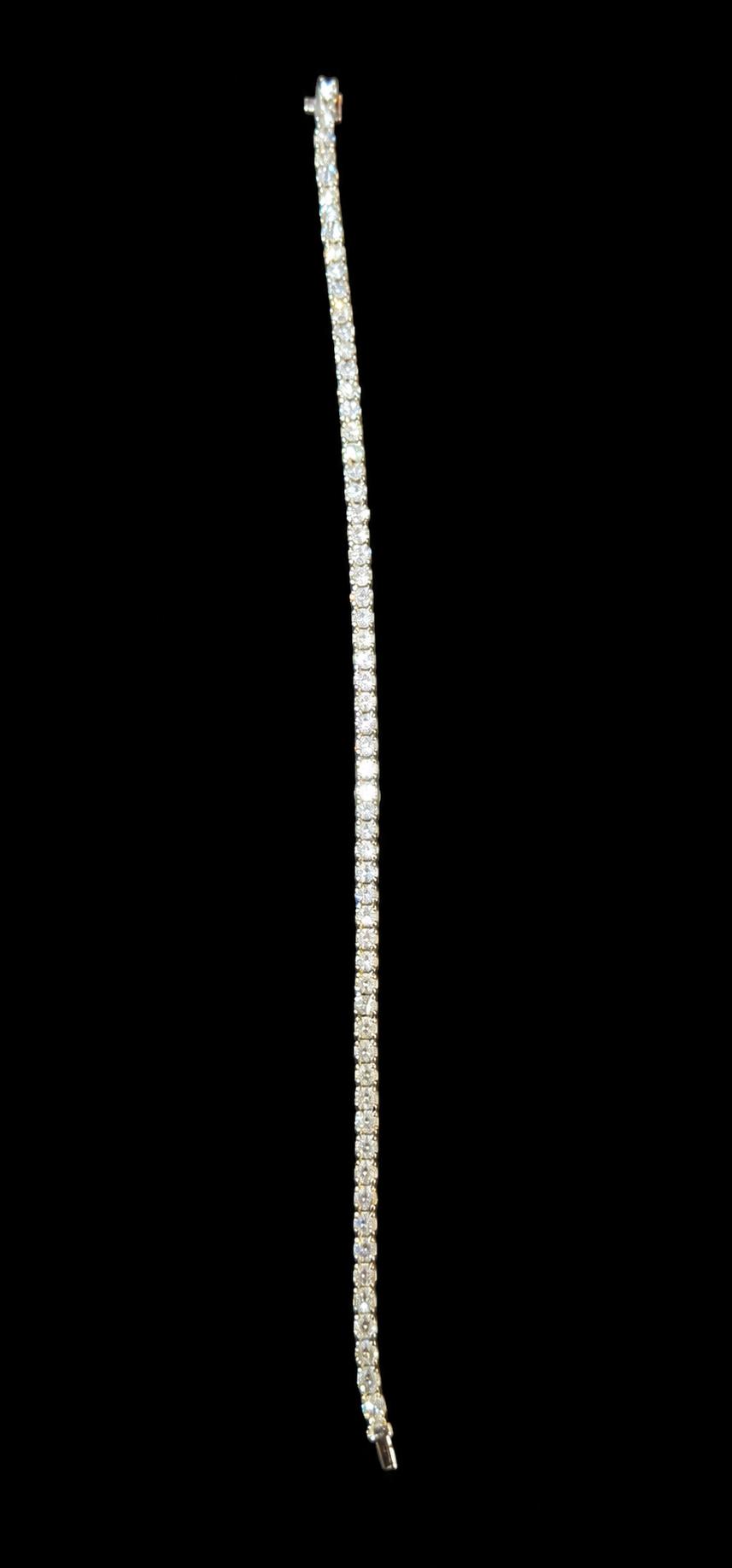 14KT Gold Round-Cut Lab-Grown Diamond Tennis Bracelet-5.45 CTW