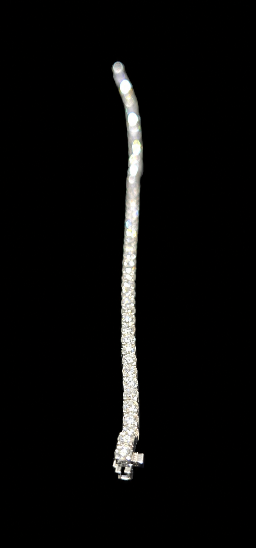 14KT Gold Round-Cut Lab-Grown Diamond Tennis Bracelet-5.45 CTW