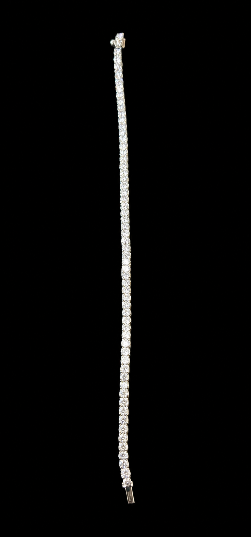 14KT Gold Round-Cut Lab-Grown Diamond Tennis Bracelet-5.45 CTW