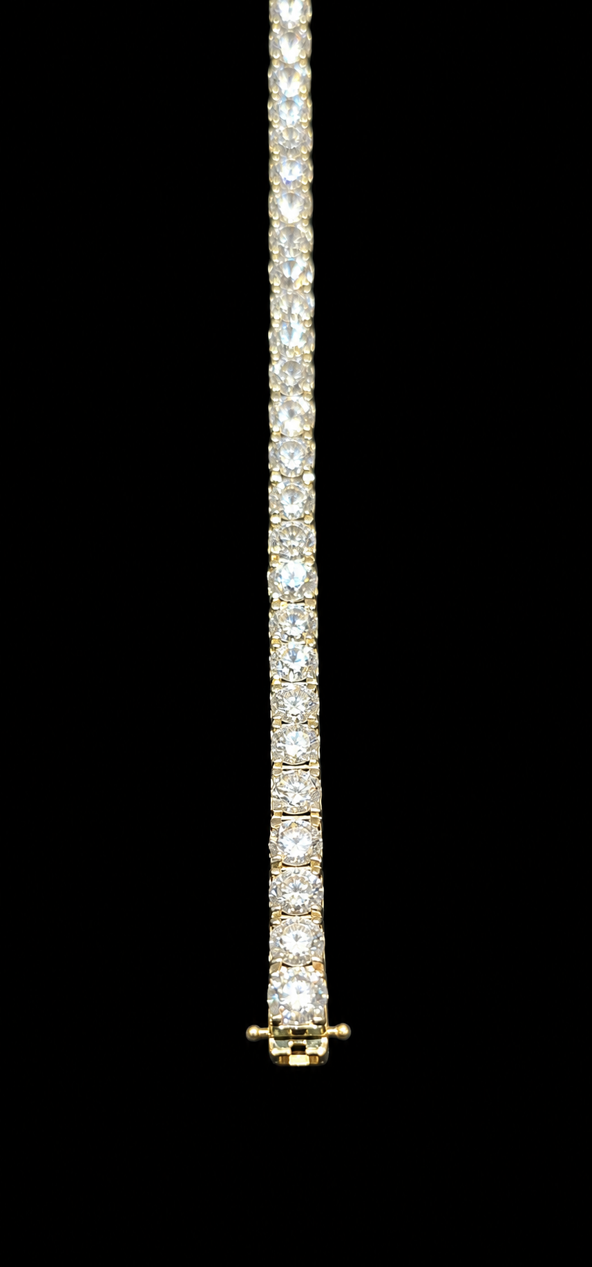 14KT Yellow Gold Lab-Grown Diamond Tennis Bracelet-18.01 CTW
