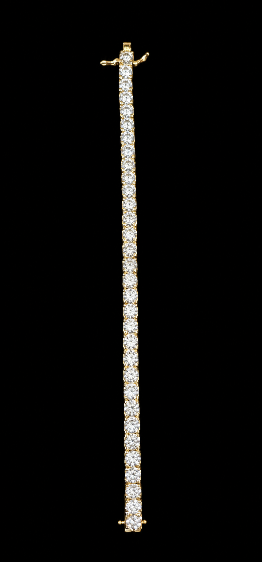 14KT Yellow Gold Lab-Grown Diamond Tennis Bracelet-18.01 CTW