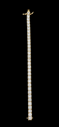 14KT Yellow Gold Lab-Grown Diamond Tennis Bracelet-18.01 CTW