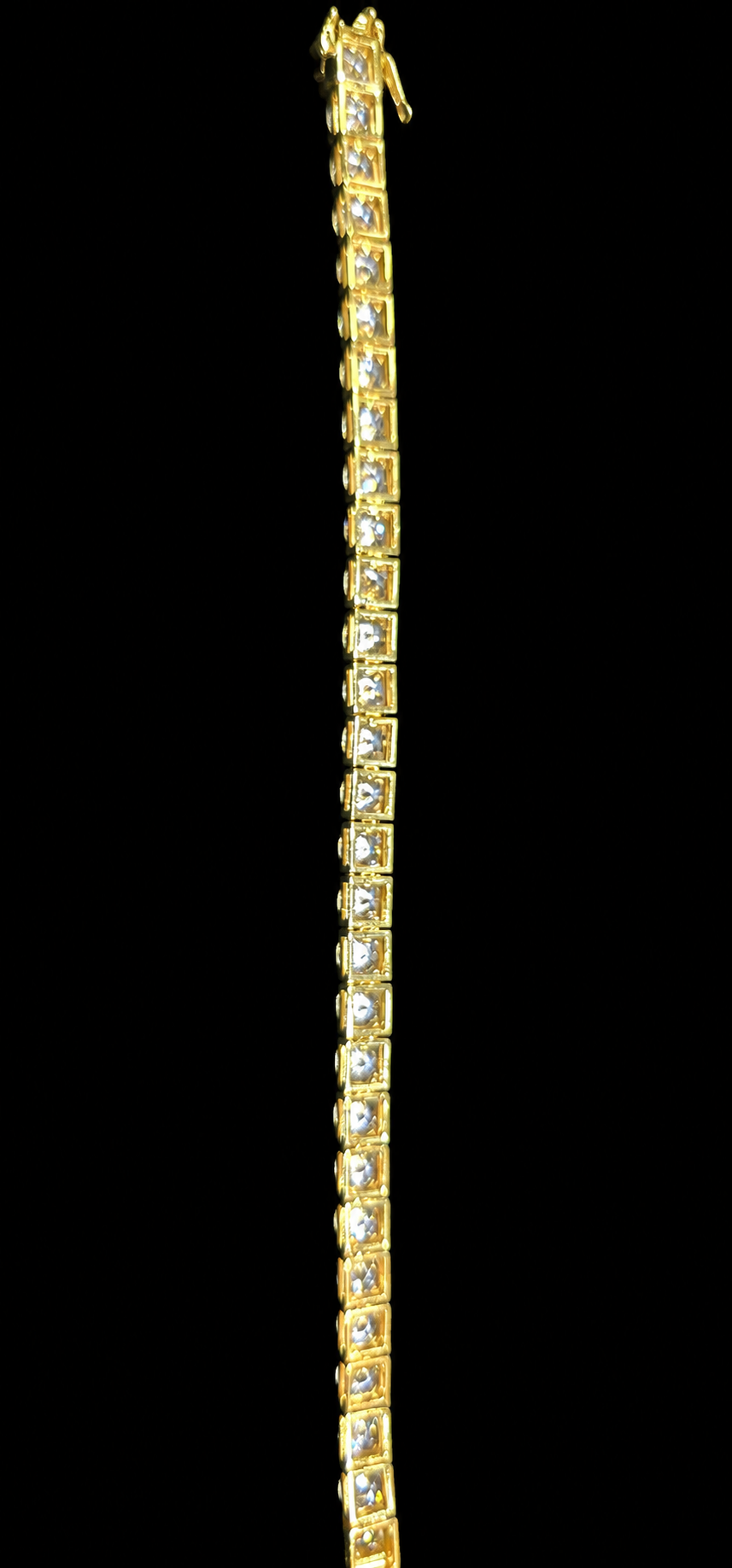 14KT Yellow Gold Lab-Grown Diamond Tennis Bracelet-18.01 CTW