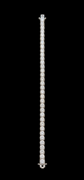 14KT White Gold Lab-Grown Diamond Tennis Bracelet-8.46 CTW
