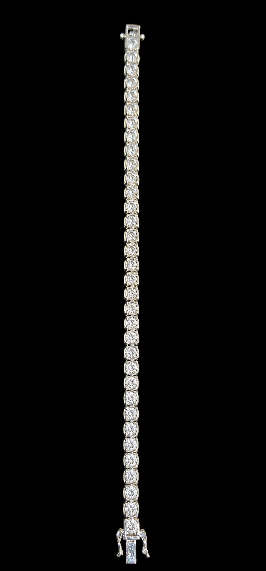 14KT White Gold Lab-Grown Diamond Tennis Bracelet-8.46 CTW