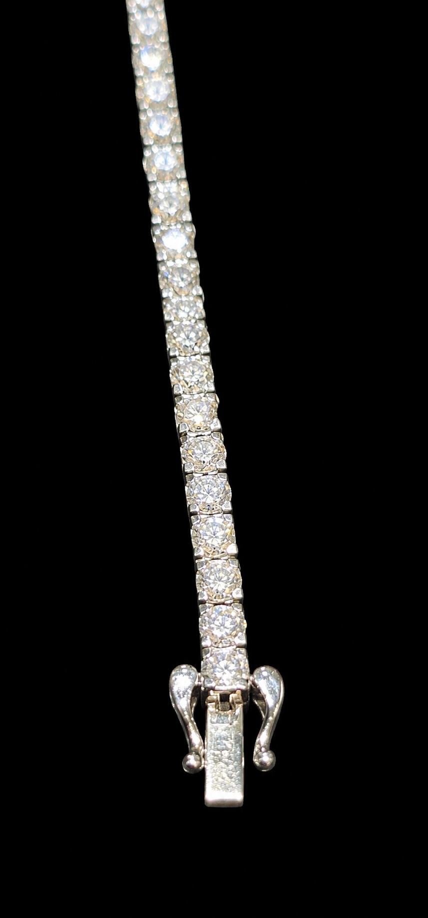 14KT Gold Lab Grown Diamond Silver Tennis Bracelet-8.47 CTW