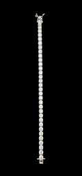 Silver Lab Grown Diamond Tennis Bracelet-19 CTW