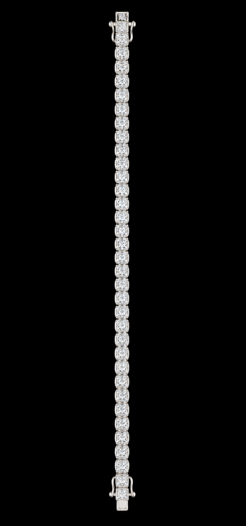 14KT White Gold Lab-Grown Diamond Tennis Bracelet-10.01 CTW