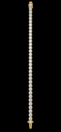 14KT Gold Lab Grown Round Diamond Tennis Bracelet – 5 CTW