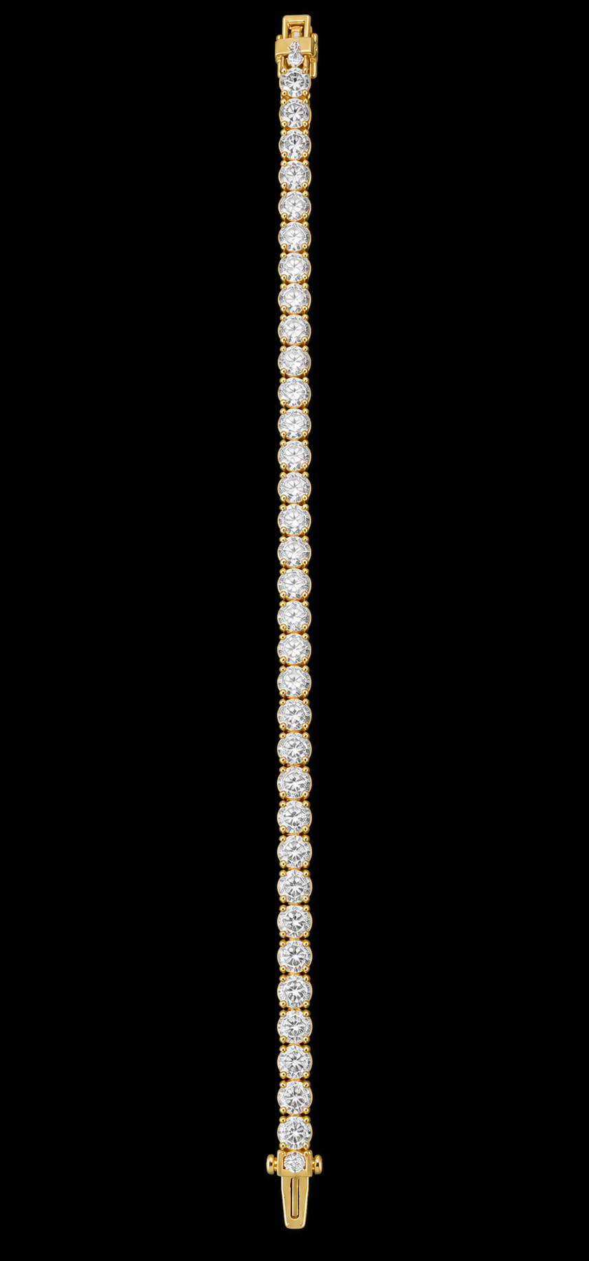 14KT Gold Lab Grown Round Diamond Tennis Bracelet – 5 CTW