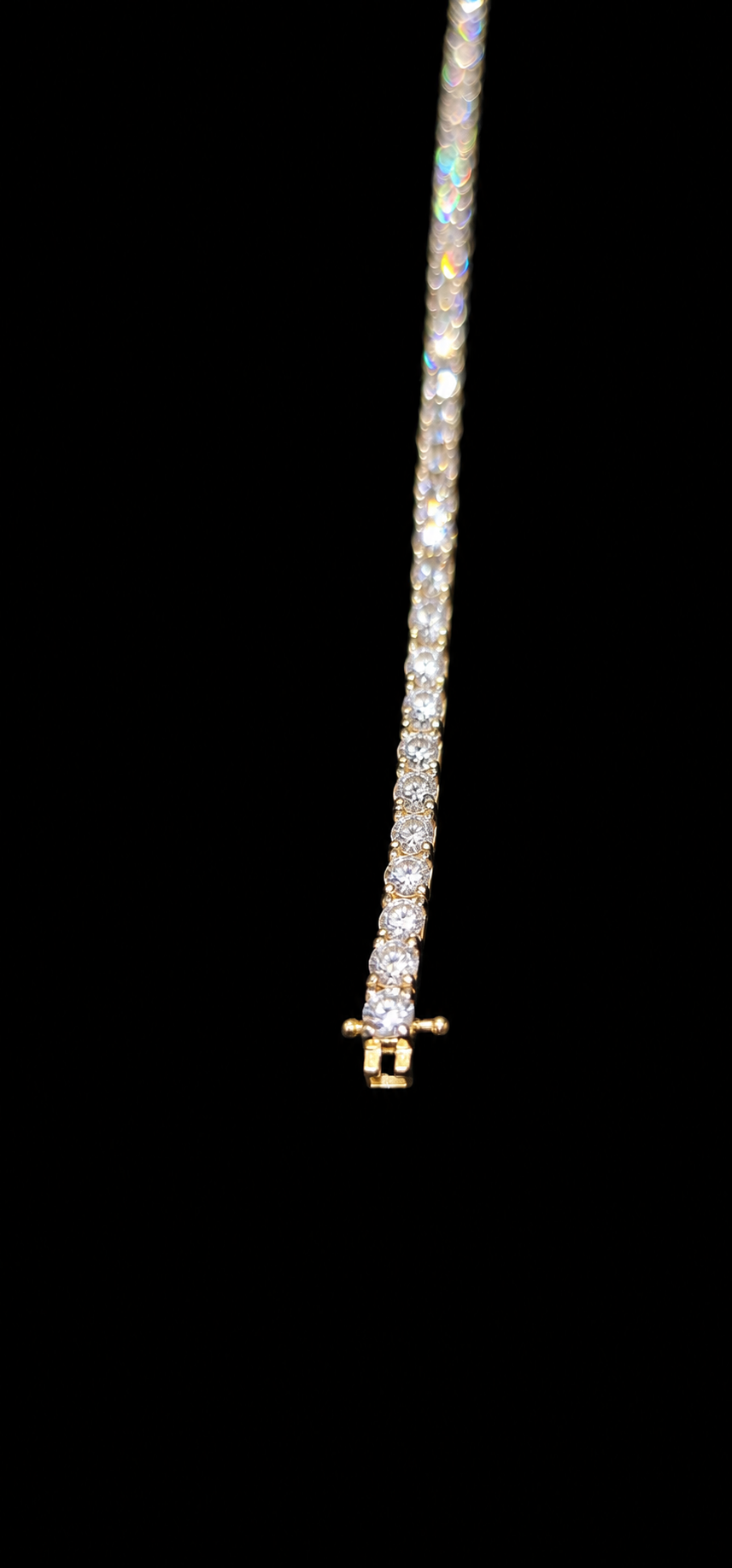 14KT Gold Lab-Grown Diamond Square-Cut Tennis Bracelet-7.01 CTW