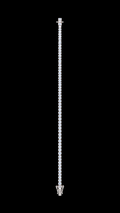 14KT White Gold Square-Cut Lab-Grown Diamond Tennis Bracelet-3.15 CTW