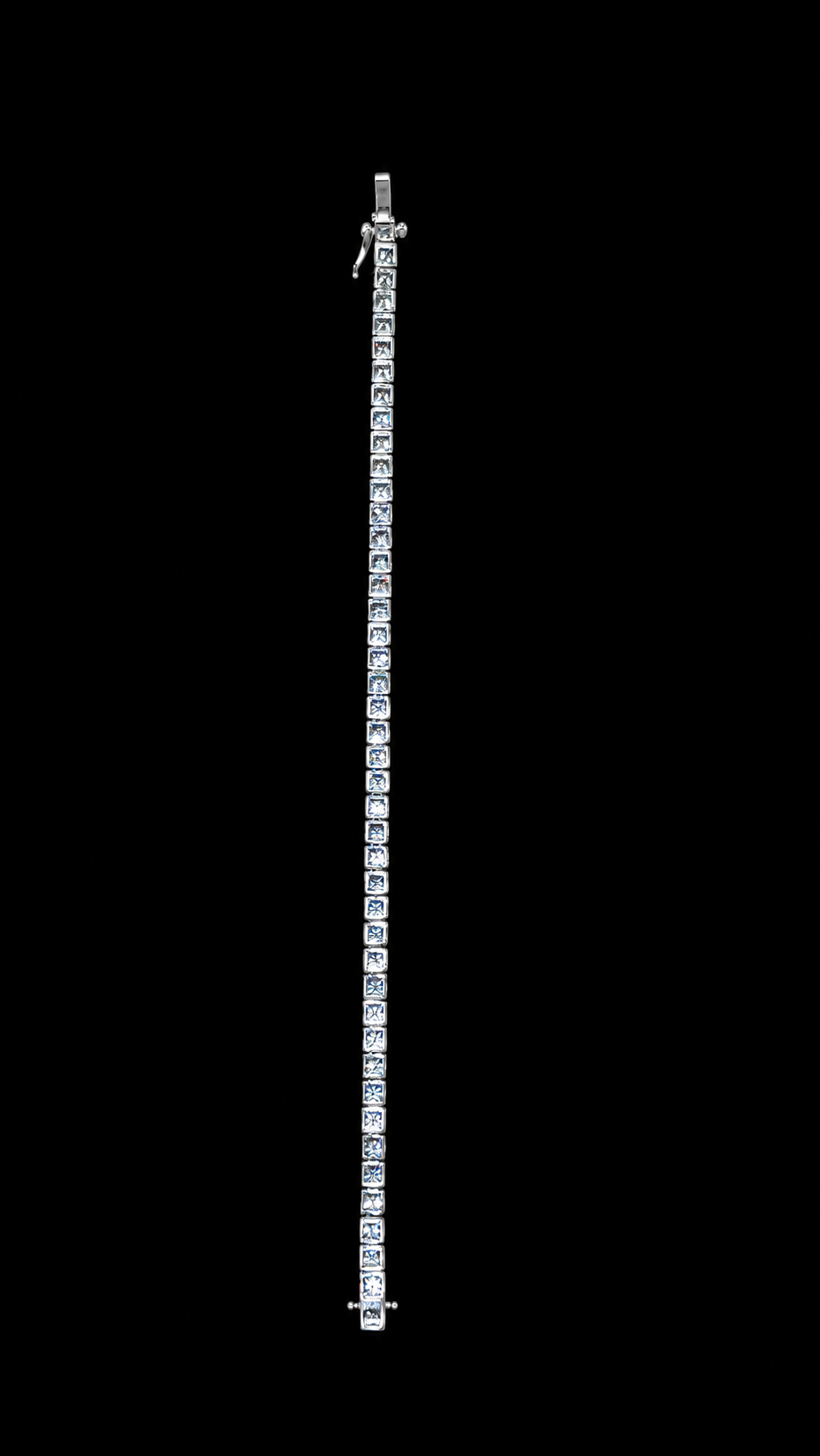 14KT Gold Lab Grown Diamond Silver Tennis Bracelet-8.47 CTW