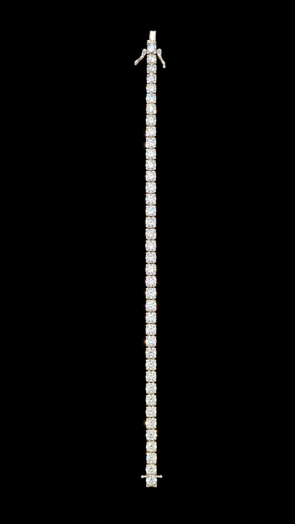 14KT Gold Lab Grown Diamond Silver Tennis Bracelet-8.47 CTW