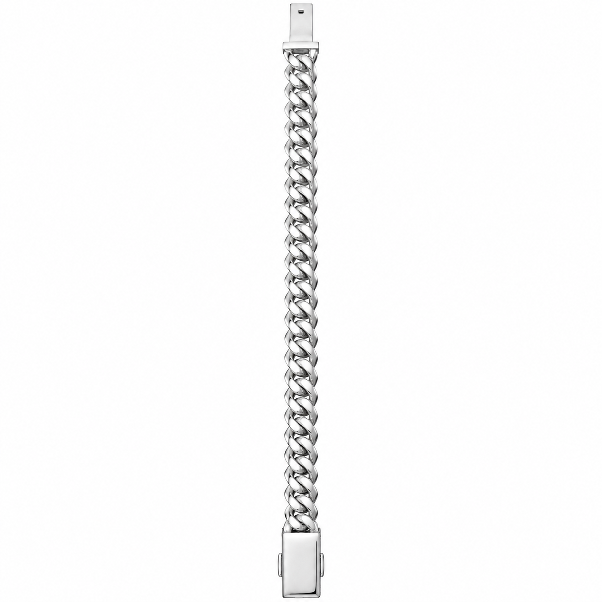 Silver Natural Diamond Snake Bracelet 12MM-6.90 CTW