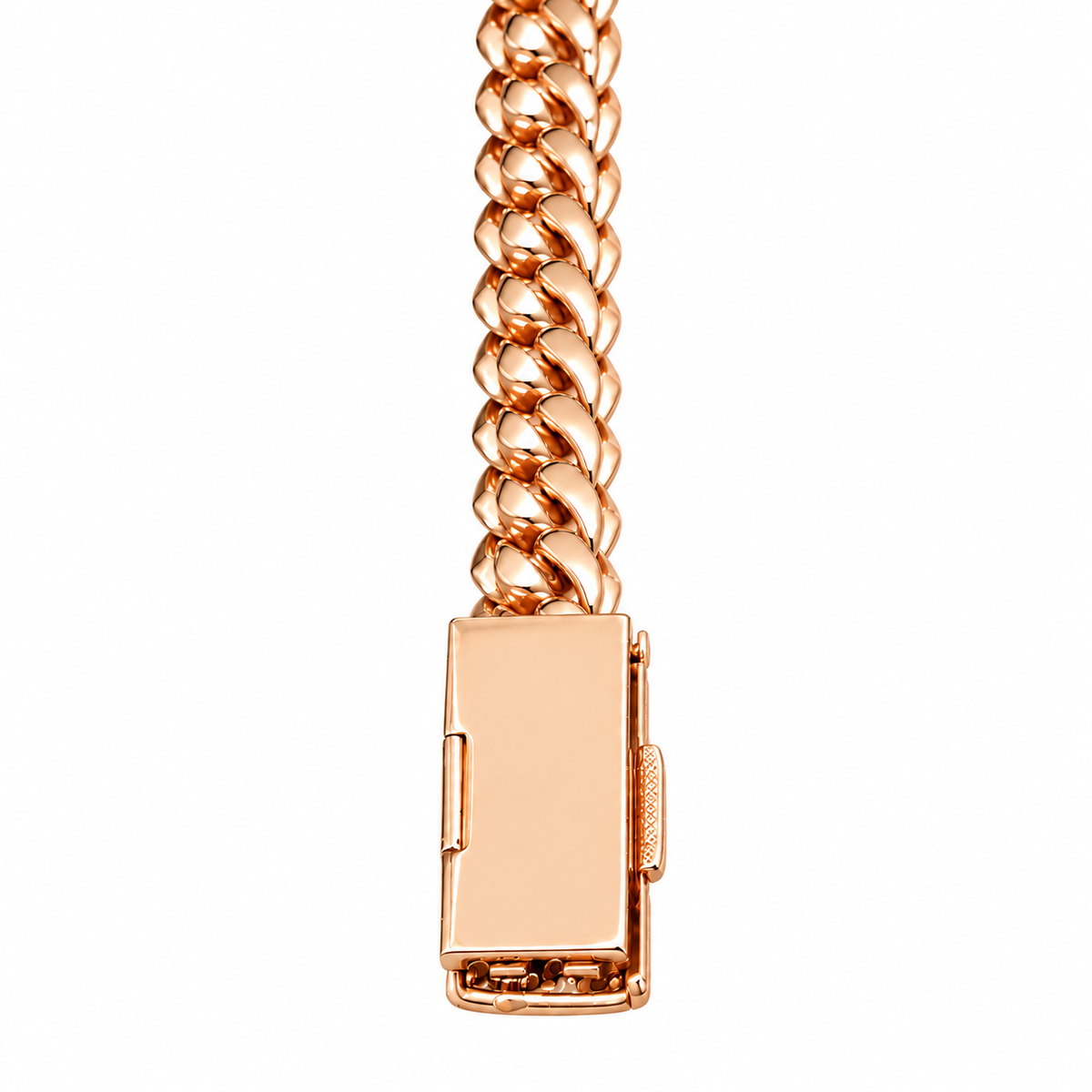 Silver Natural Diamond Rose Gold Snake Bracelet 10MM-6.65 CTW