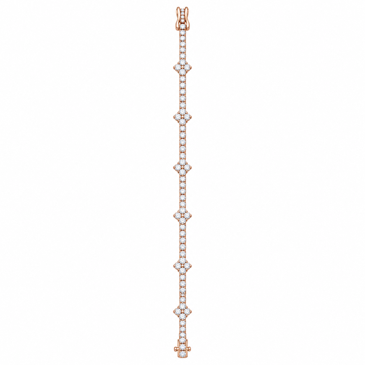 14KT Gold Lab Grown Diamond Rose Gold Floral Setting Bracelet-2.50 CTW