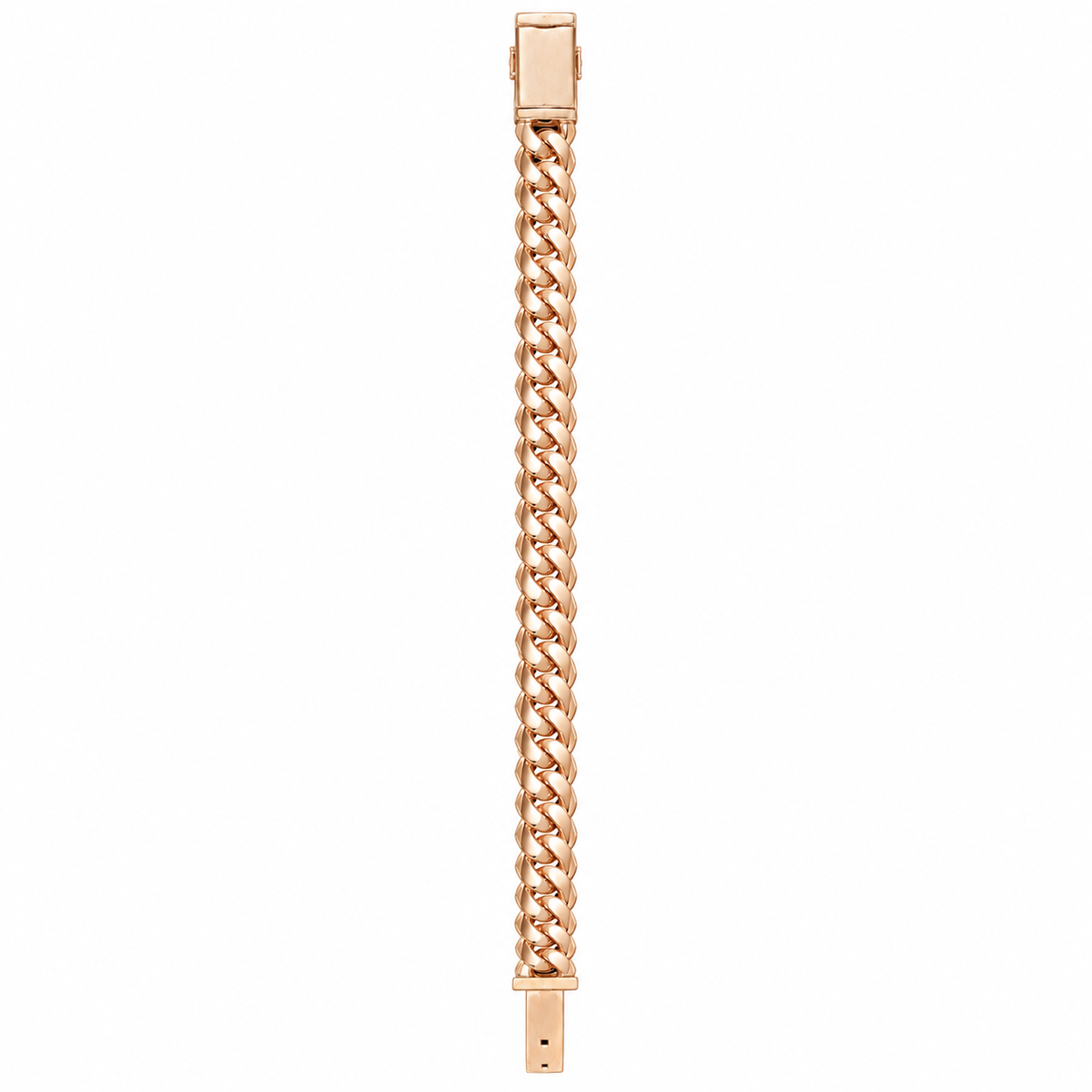Silver Natural Diamond Rose Gold Snake Bracelet 10MM-6.65 CTW