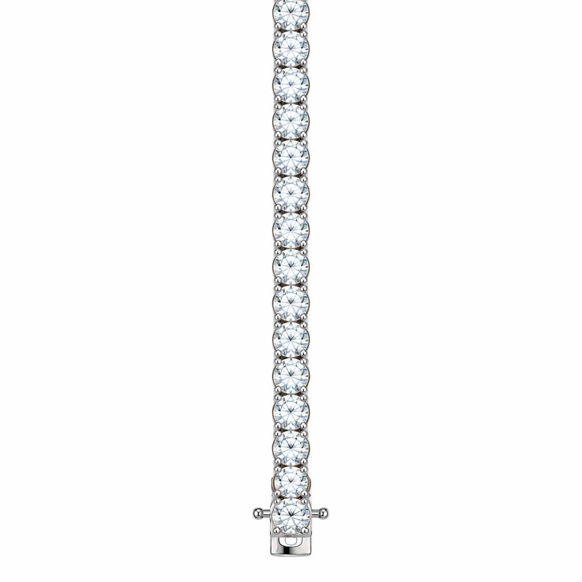 14KT White Gold Lab-Grown Diamond Tennis Bracelet-10.01 CTW