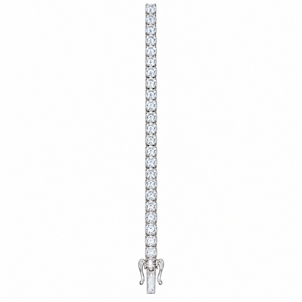 14KT White Gold Lab-Grown Diamond Tennis Bracelet-10.01 CTW