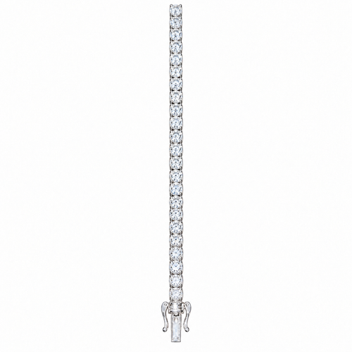 14KT White Gold Lab-Grown Diamond Tennis Bracelet-10.01 CTW