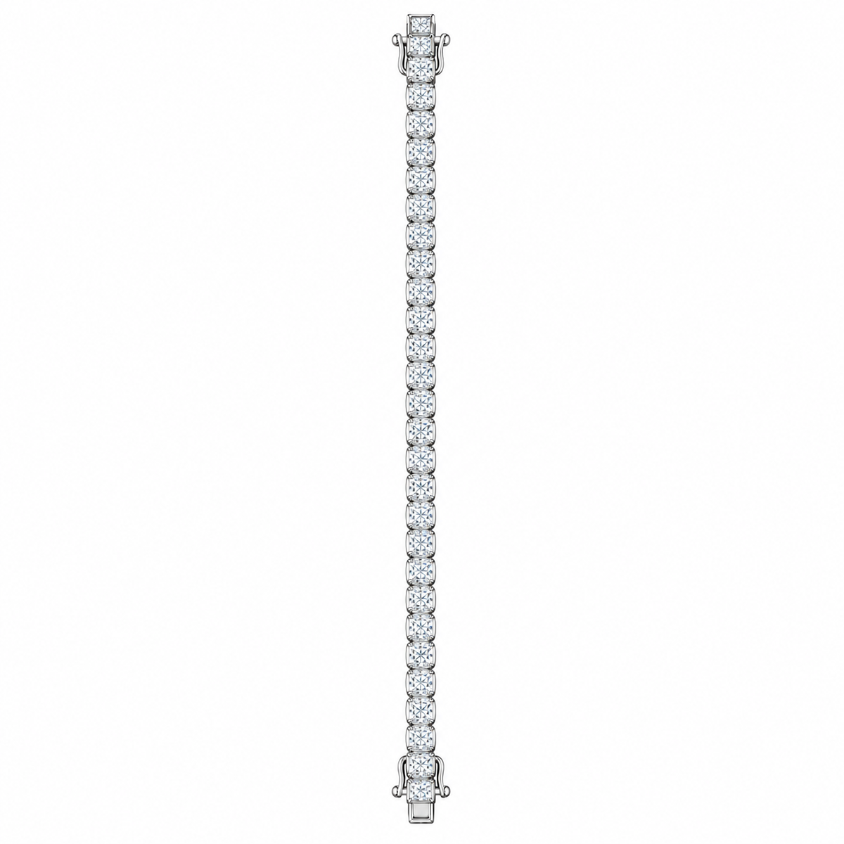 14KT White Gold Lab-Grown Diamond Tennis Bracelet-10.01 CTW