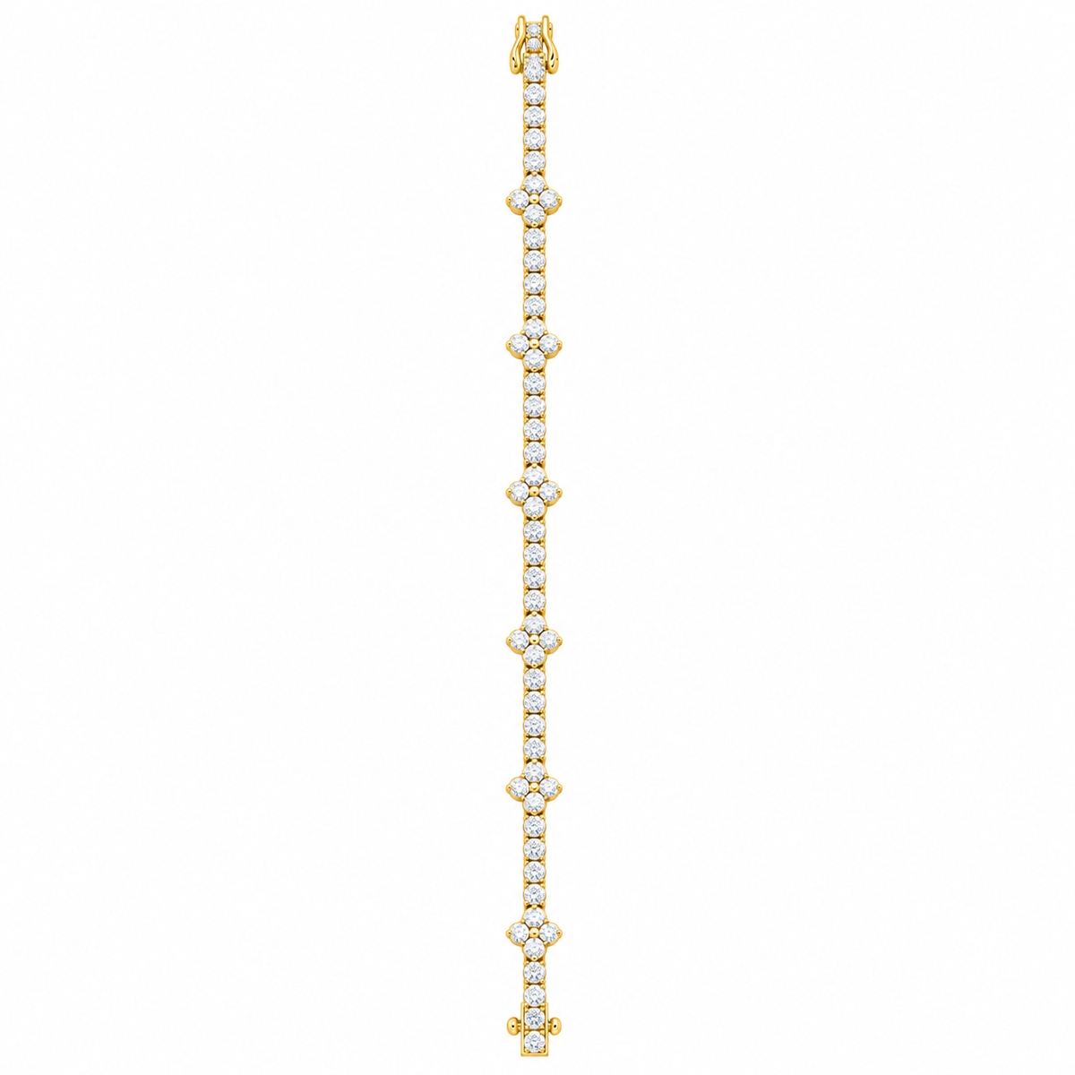 14KT Gold Lab Grown Diamond Floral Setting Bracelet-2.50 CTW